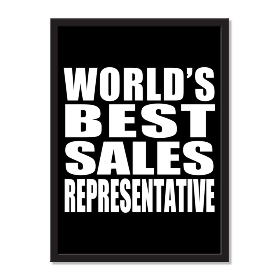World's Best Sales Representative - Portrait Frame Photo Tile