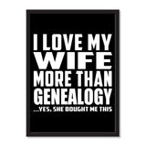I Love My Wife More Than Genealogy ...Yes, She Bought Me This - Portrait Frame Photo Tile