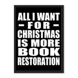 All I Want For Christmas Is More Book Restoration - Portrait Frame Photo Tile