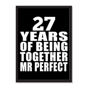 27 Years Of Being Together Mr Perfect - Portrait Frame Photo Tile