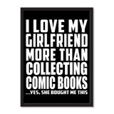I Love My Girlfriend More Than Collecting Comic Books ...She Bought Me This - Portrait Frame Photo Tile