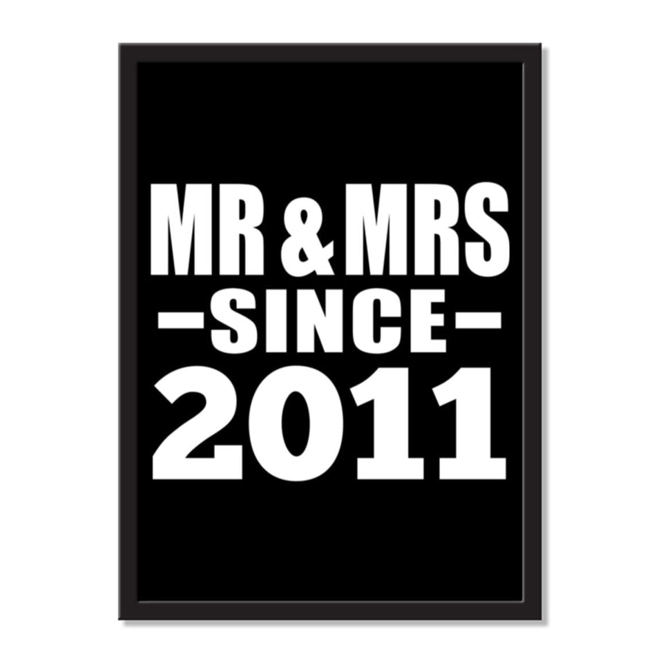 Mr & Mrs Since 2011 - Portrait Frame Photo Tile