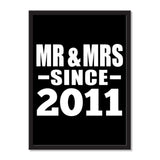 Mr & Mrs Since 2011 - Portrait Frame Photo Tile