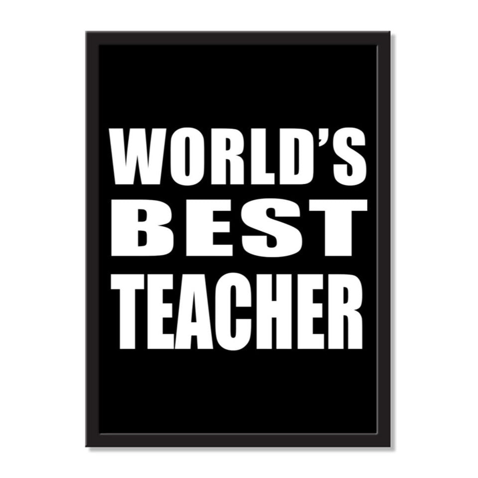 World's Best Teacher - Portrait Frame Photo Tile