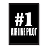 Number One #1 Airline Pilot - Portrait Frame Photo Tile