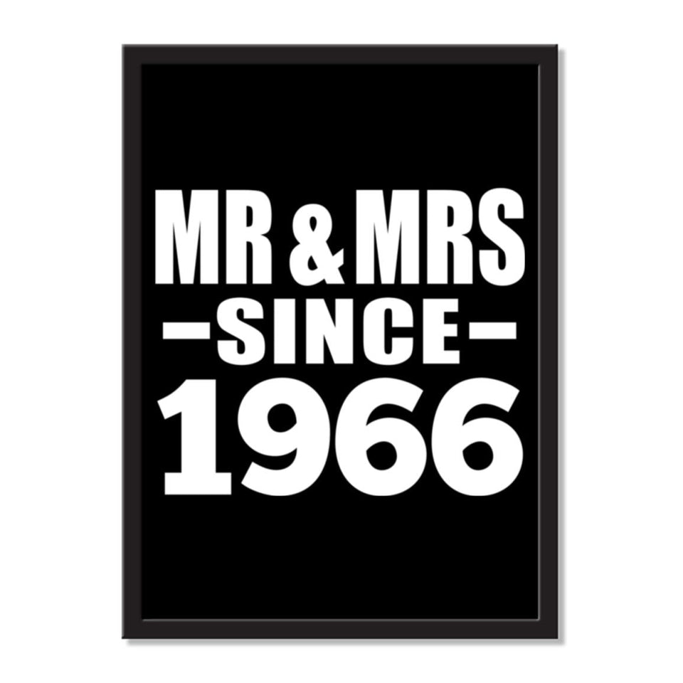Mr & Mrs Since 1966 - Portrait Frame Photo Tile