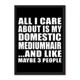 All I Care About Is My Domestic Mediumhair And Like Maybe 3 People - Portrait Frame Photo Tile