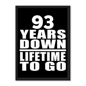 93 Years Down Lifetime To Go - Portrait Frame Photo Tile