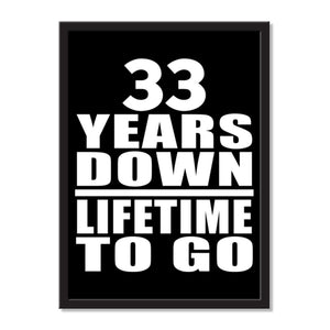 33 Years Down Lifetime To Go - Portrait Frame Photo Tile