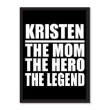 Kristen The Mom The Hero The Legend - Portrait Frame Photo Tile