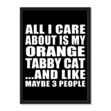 All I Care About Is My Orange Tabby Cat And Like Maybe 3 People - Portrait Frame Photo Tile