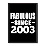 Fabulous Since 2003 - Portrait Frame Photo Tile