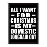 All I Want For Christmas Is My Domestic Longhair Cat - Portrait Frame Photo Tile