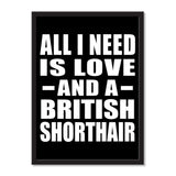 All I Need Is Love And A British Shorthair - Portrait Frame Photo Tile