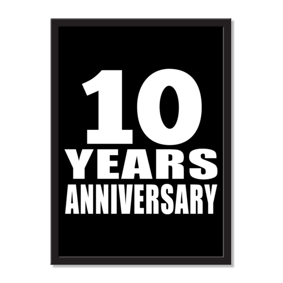 10 Years Anniversary - Portrait Frame Photo Tile