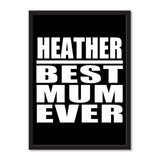 Heather Best Mum Ever - Portrait Frame Photo Tile