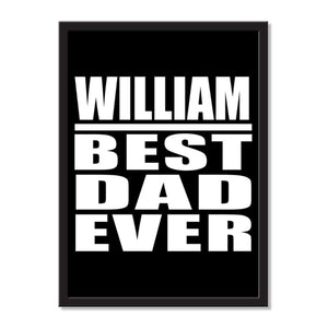 William Best Dad Ever - Portrait Frame Photo Tile