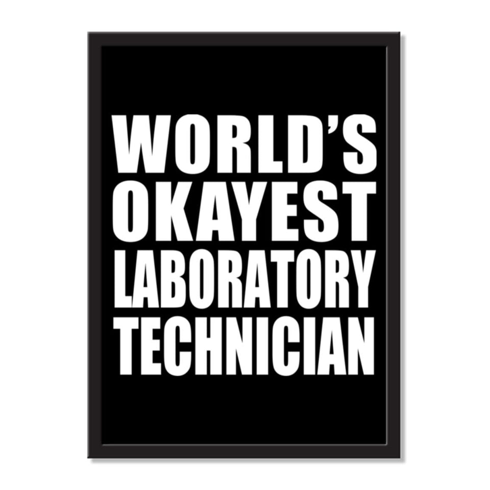 World's Okayest Laboratory Technician - Portrait Frame Photo Tile