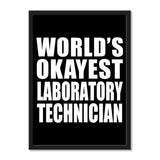 World's Okayest Laboratory Technician - Portrait Frame Photo Tile