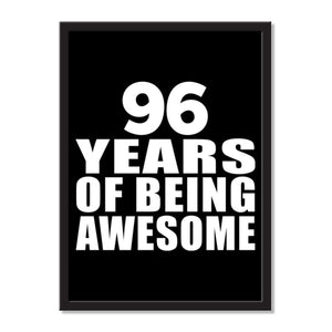 96 Years Of Being Awesome - Portrait Frame Photo Tile