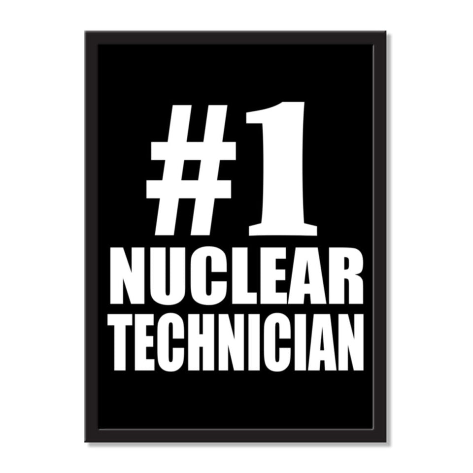 Number One #1 Nuclear Technician - Portrait Frame Photo Tile