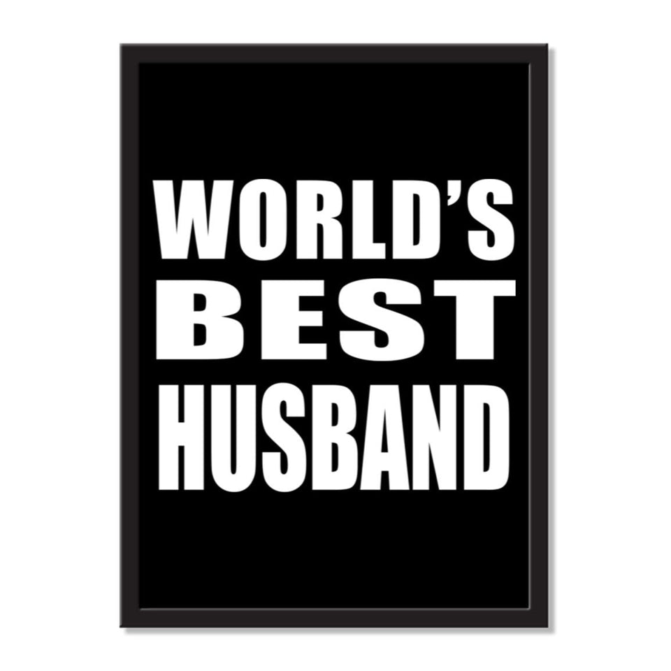 World's Best Husband - Portrait Frame Photo Tile
