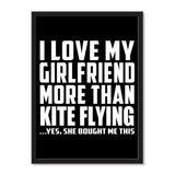 I Love My Girlfriend More Than Kite Flying ...She Bought Me This - Portrait Frame Photo Tile