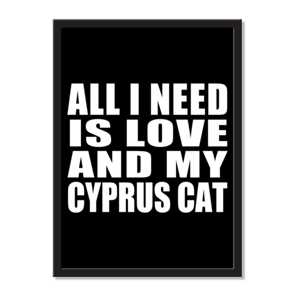 All I Need Is Love And My Cyprus Cat - Portrait Frame Photo Tile
