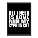 All I Need Is Love And My Cyprus Cat - Portrait Frame Photo Tile