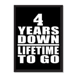 4 Years Down Lifetime To Go - Portrait Frame Photo Tile