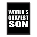 World's Okayest Son - Portrait Frame Photo Tile