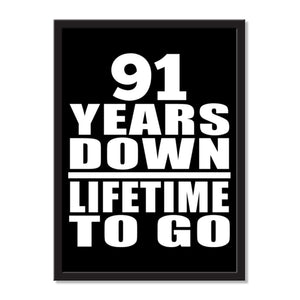 91 Years Down Lifetime To Go - Portrait Frame Photo Tile