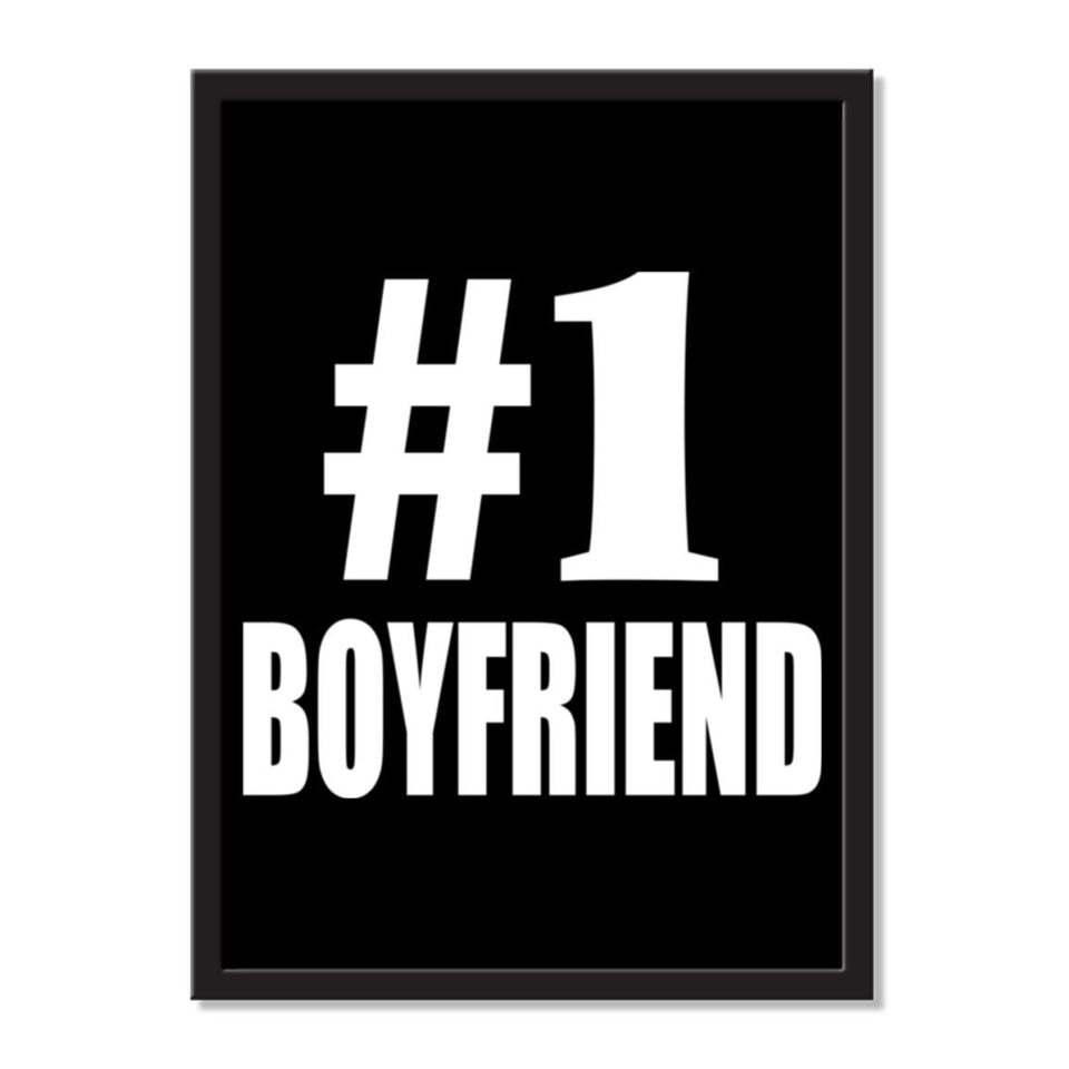 Number One #1 Boyfriend - Portrait Frame Photo Tile