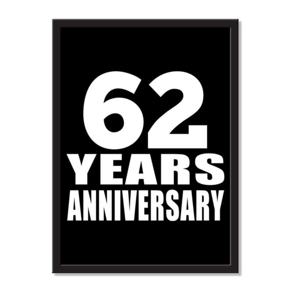 62 Years Anniversary - Portrait Frame Photo Tile