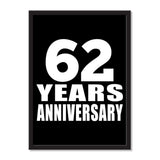 62 Years Anniversary - Portrait Frame Photo Tile