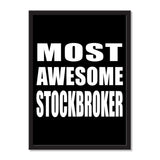Most Awesome Stockbroker - Portrait Frame Photo Tile