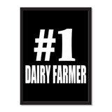 Number One #1 Dairy Farmer - Portrait Frame Photo Tile