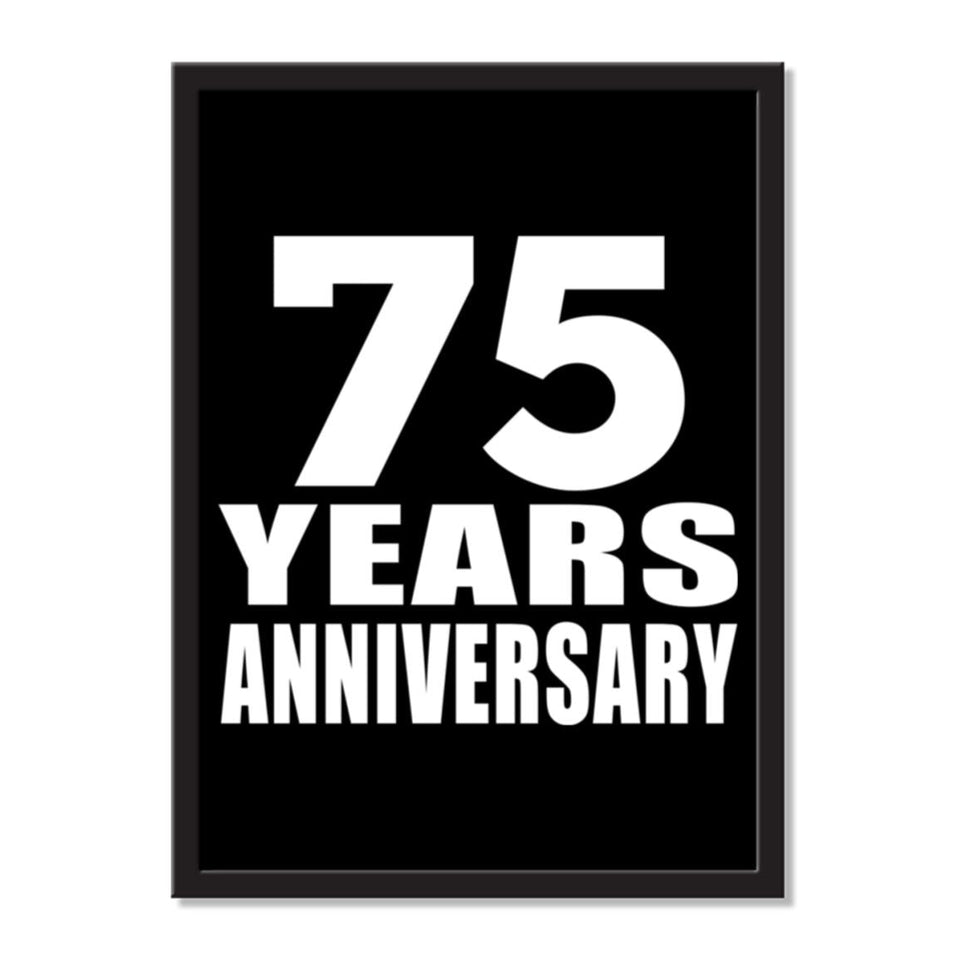 75 Years Anniversary - Portrait Frame Photo Tile