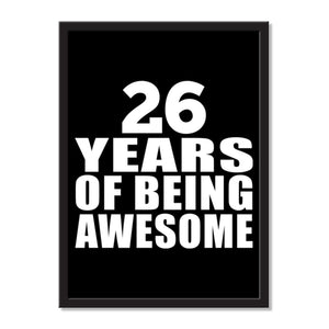 26 Years Of Being Awesome - Portrait Frame Photo Tile