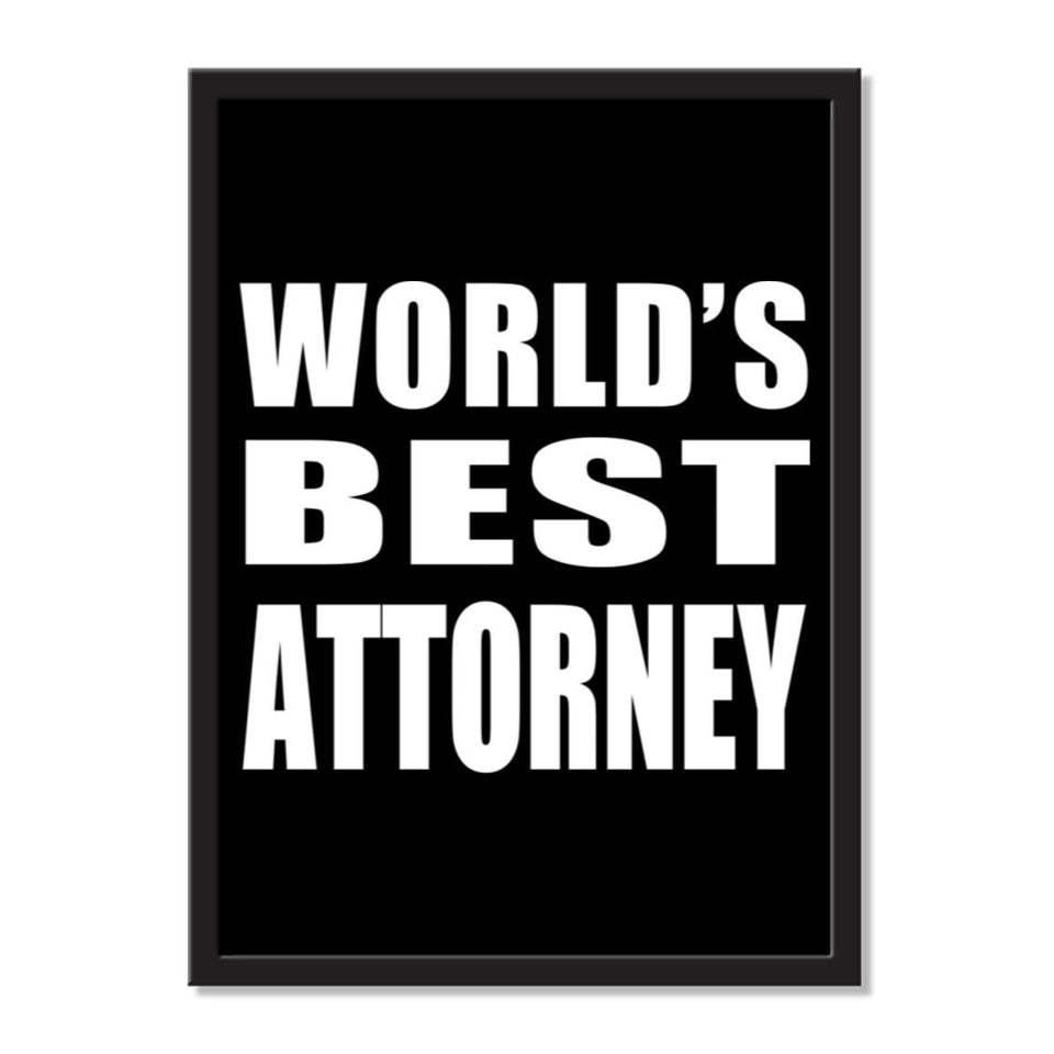 World's Best Attorney - Portrait Frame Photo Tile