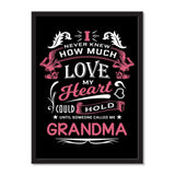 I Never Knew How Much Love My Heart Could Hold Until Someone Called me Grandma - Portrait Frame Photo Tile