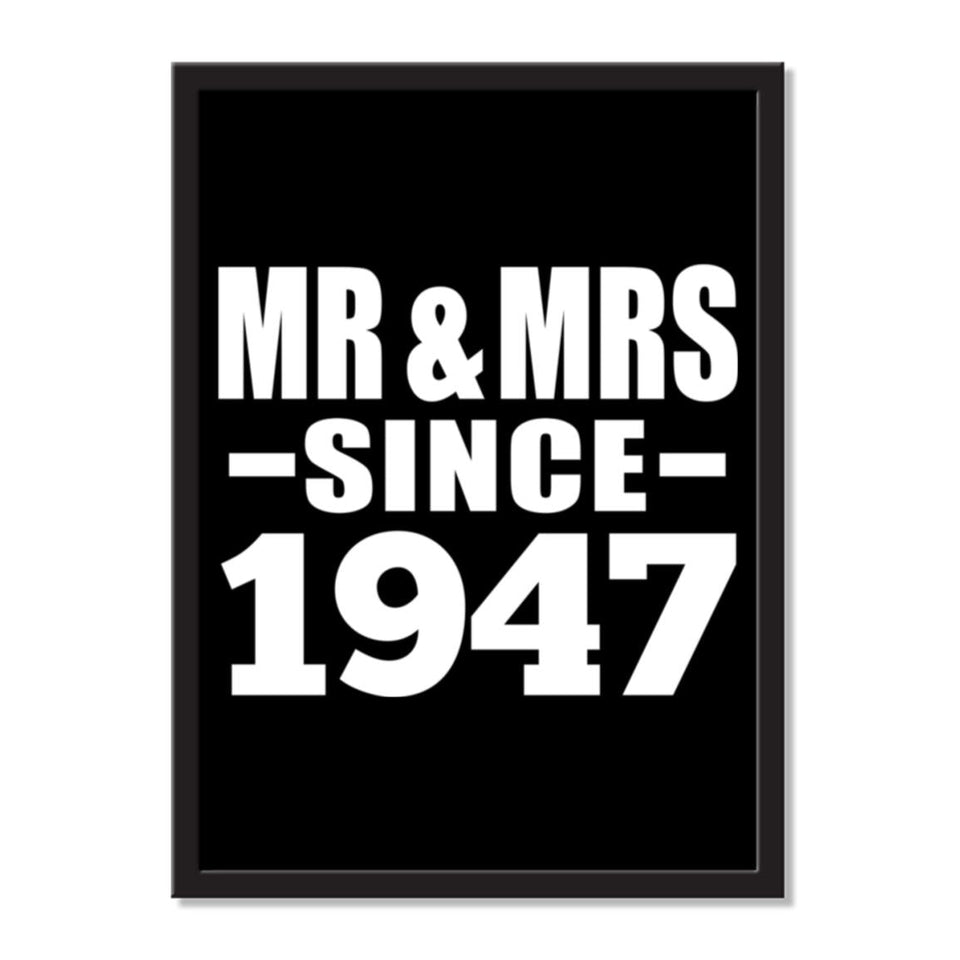 Mr & Mrs Since 1947 - Portrait Frame Photo Tile