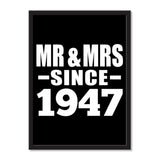Mr & Mrs Since 1947 - Portrait Frame Photo Tile