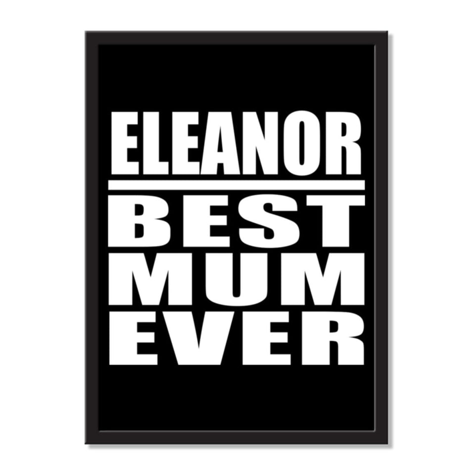 Eleanor Best Mum Ever - Portrait Frame Photo Tile