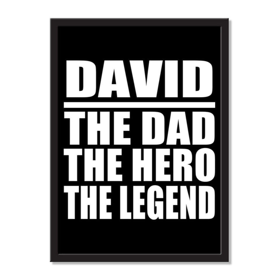 David The Dad The Hero The Legend - Portrait Frame Photo Tile
