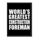 World's Greatest Construction Foreman - Portrait Frame Photo Tile
