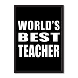 World's Best Teacher - Portrait Frame Photo Tile