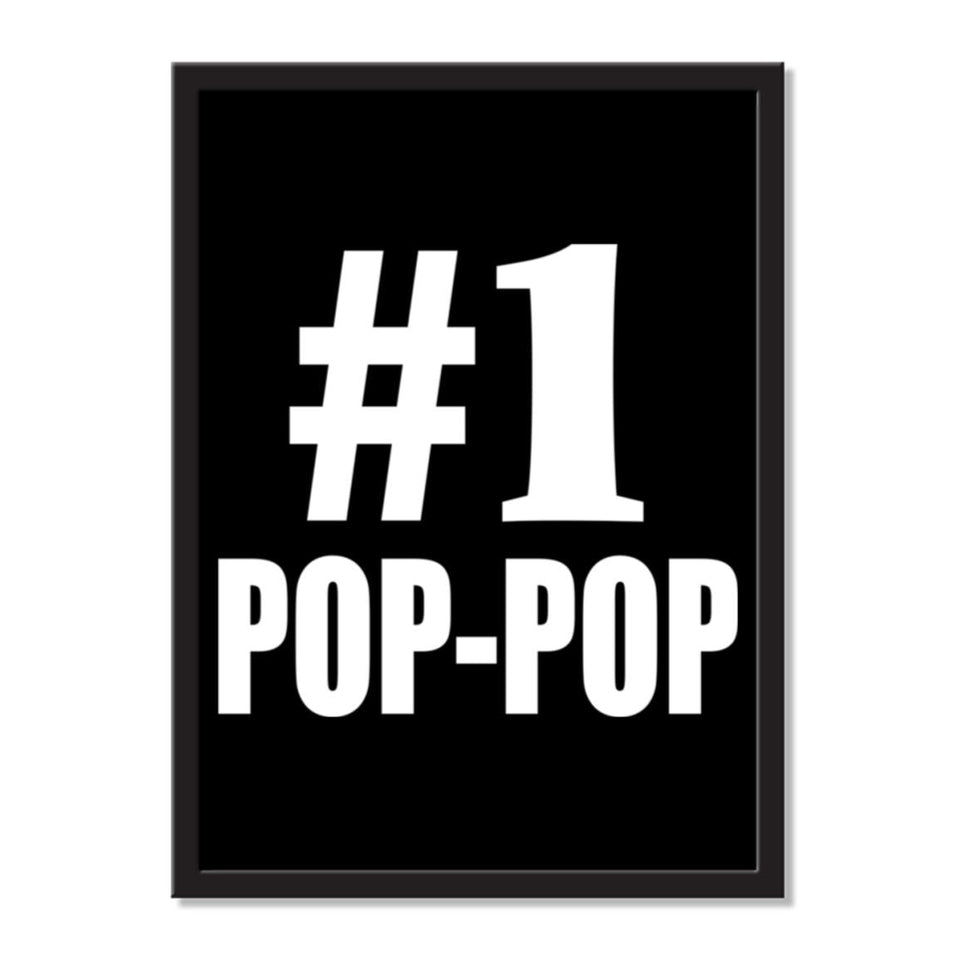 Number One #1 Pop-Pop - Portrait Frame Photo Tile