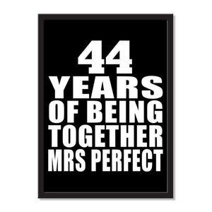 44 Years Of Being Together Mrs Perfect - Portrait Frame Photo Tile