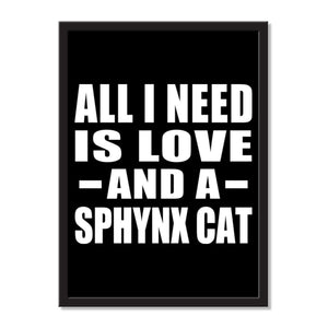 All I Need Is Love And A Sphynx Cat - Portrait Frame Photo Tile